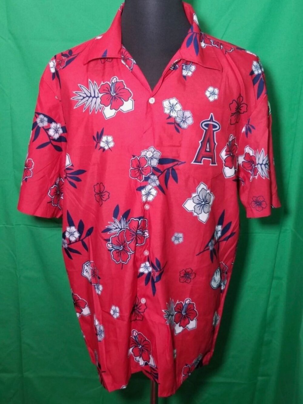 Anaheim Los Angeles Angels SGA 6th Man Hawaiian Button Down Men XL Halos